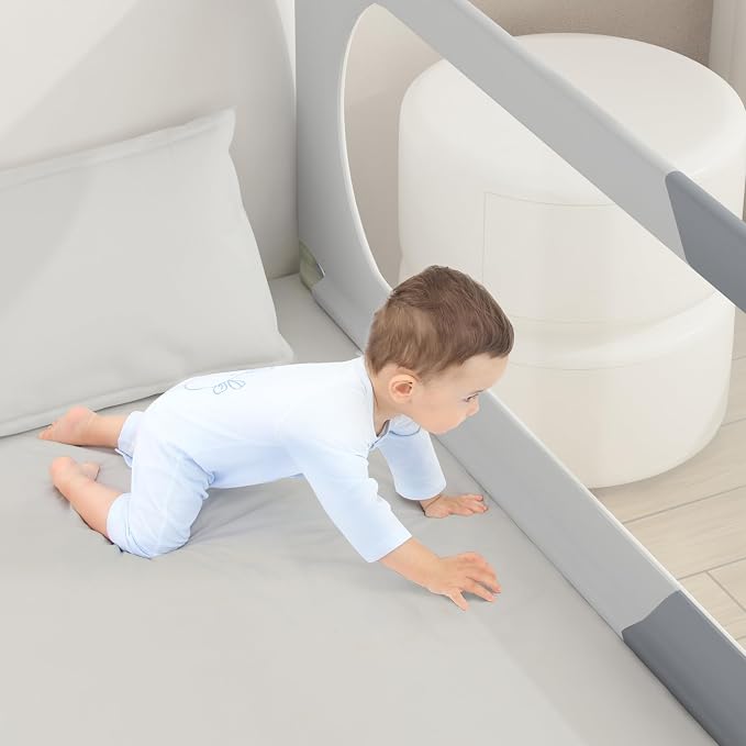 Bed Rail for Toddlers Twin Mattress Size Swing Down Side Rail Guard Rail for Kids