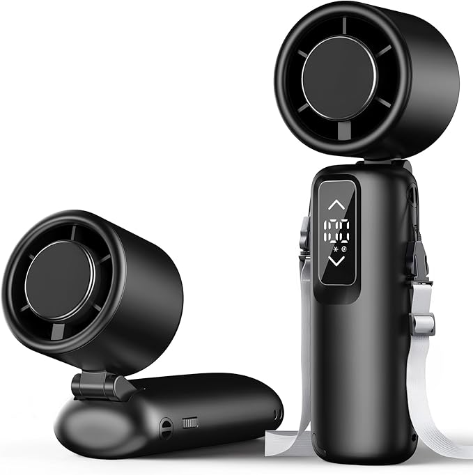 Portable Handheld Turbo Fan, 1-100 Gear Wind, Battery Operated, Up to 23 Working Hours, 3 IN 1 Personal Fan with Air Turbo Tech, Cooling Essentials for Indoor/Outdoor
