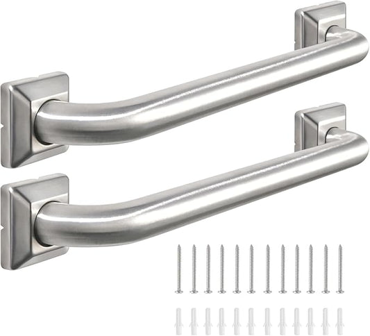 Bathroom Grab Bars Stainless Steel Handrail ADA Compliant 500lbs bathtubs and Showers Toilet Handle Safety for Handicap, Elderly, Disabled, Injury (24inches 2 Pack)