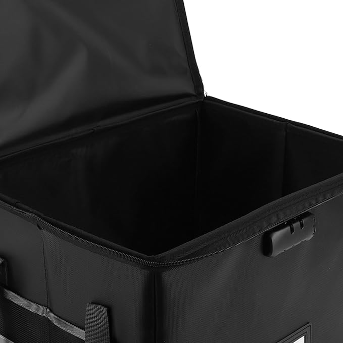Multifunctional and Fireproof Document Box with Lock, Portable Secure File Storage Case for Home and Office, Stylebestosaxt268gf