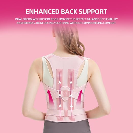 Posture Corrector for Women and Men, Back Straightener Posture Brace for Pain Relief, Back Belt Support with Adjustable Shoulder Straps and Height for Scoliosis Hunchback