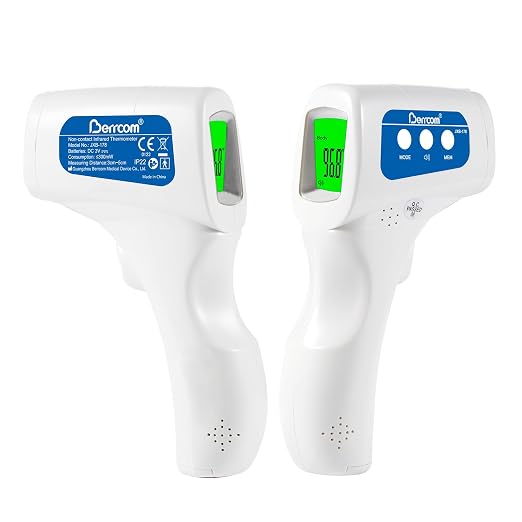 Berrcom 3-in-1 Infrared Forehead Thermometer JXB-178 2-Pack for All Ages | non-contact infrared forehead thermometer, contactless fever check for babies, kids & adults, batteries included