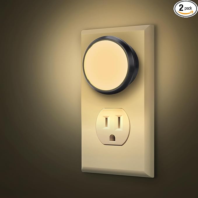 Night Light, Night Lights Plug into Wall, 2-Pack, LED Nightlight with Dusk to Dawn Sensor, Soft White 3000K, Bright Nightlights Plug in for Kids Room, Bathroom, Hallway, Bedroom, Non-Dimmable