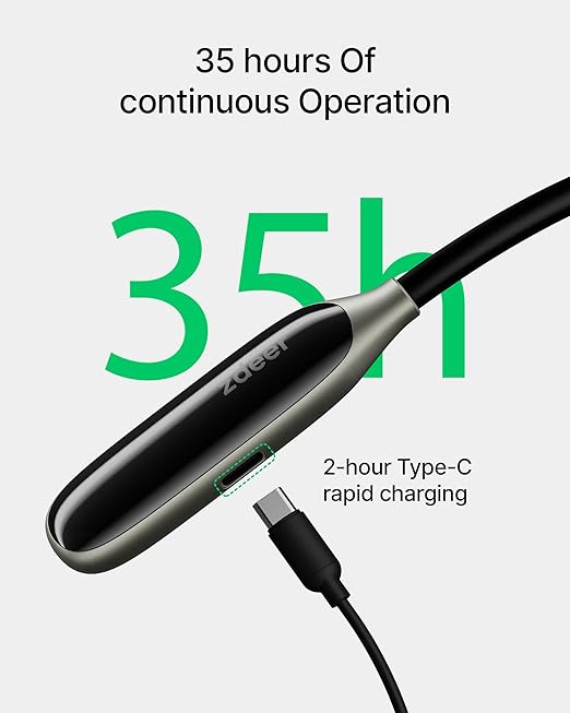 ZDEER Hearing Aids for Seniors with Bluetooth, Rechargeable Hearing Amplifier with Noise Cancelling, OTC Hearing Aids for Severe Hearing Loss with 64 Channel Dual Chips, 7 Level Adjustable Volume and Metal Neckband