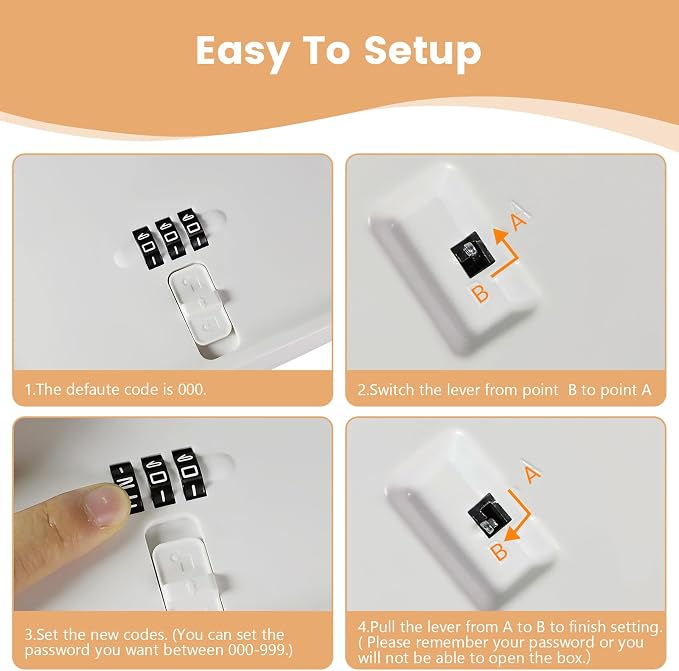 Small Lock Box for Safe Medication,Clear Lock Box with Combination Code,Locked Medicine for Pills First Aid,Lockable storage box for Snack/Fridge/Food/Phone medicine Organizer 5.5x5.5x5.6in
