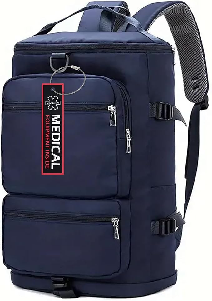 Medical BagTags, 2-Pack - CPAP & Medical Equipment Alert Tags, Durable PVC Medical Luggage Flight Tags for Travel, Mobility Device & Unique Identification(4.9inch*1.18inch)
