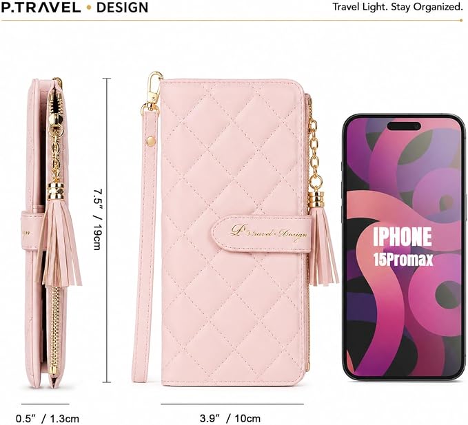 Passport Holder for Travel,Leather Passport Wallet,Travel Document Organizer with AirTag Slot,RFID Blocking With Credit Cards Case,Zippered Coins Pocket and Cash Slot for Women Men