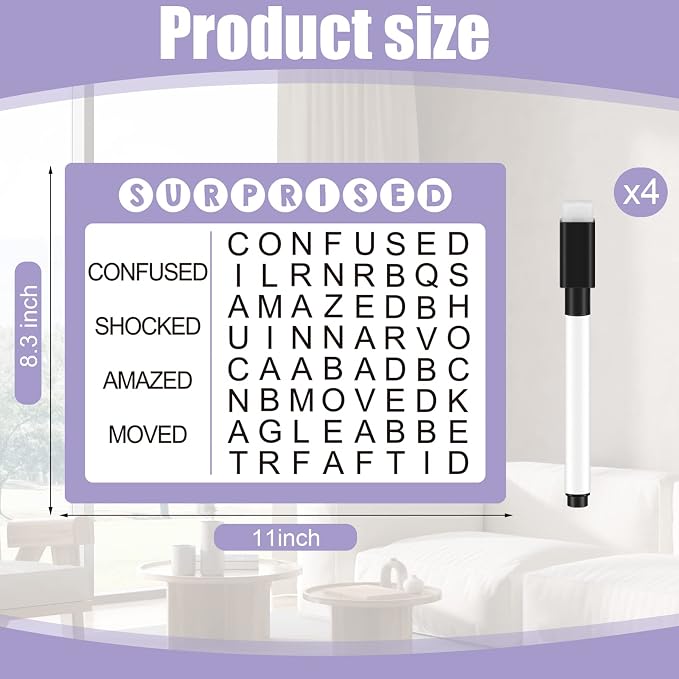 Yeaqee 12 Pcs Word Search Books for Dementia Game Reusable Alzheimers Word Search Cards Dementia Activities Large Print Products for Grandpa Elderly Seniors Patients Crossword(Pastel Color)