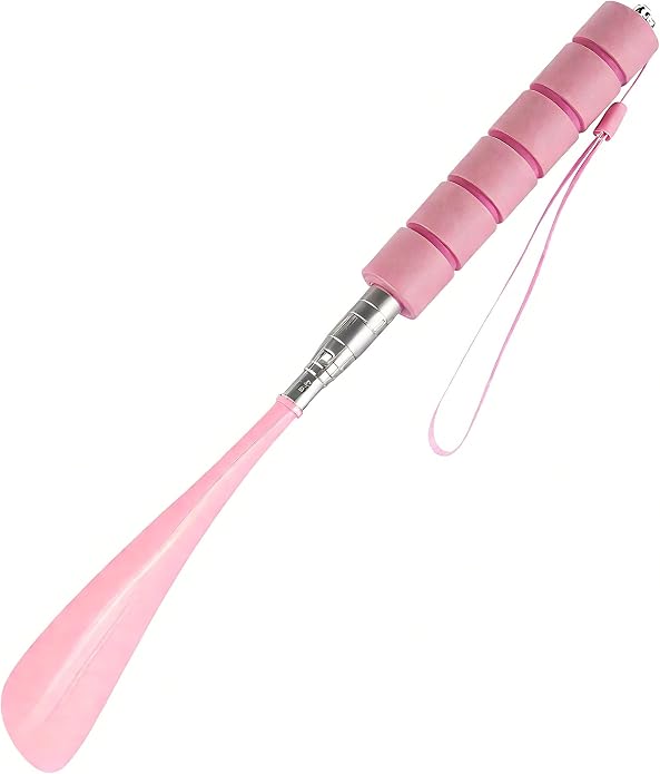 Shoe Horn Retractable Stainless Steel Long-Handle Foldable Shoe Puller for Seniors Extended Travel Pregnant Women 1 Pack