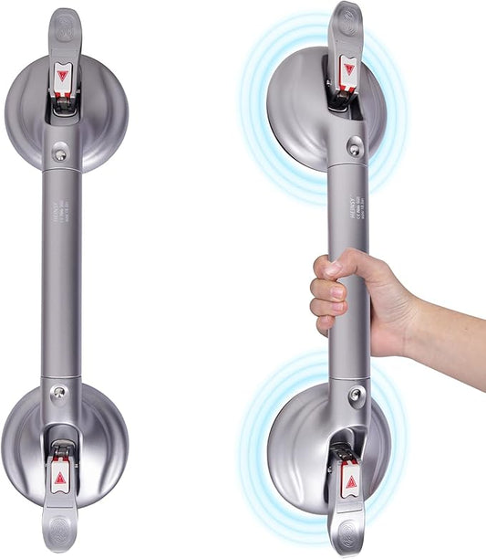 21inch Upgrade Suction Shower Grab Bar, Portable Shower Handle Bar Suction Grip Bar Bathtub Handle with Strong Hold Suction Cup Fitting and Rapid Release for Bathroom(Max Capacity :300lb