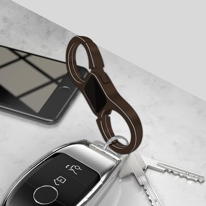 Idakekiy Key Chain Quick Release Spring with 4 Key Rings Heavy Duty Car Keychain Organizer for Men and Women