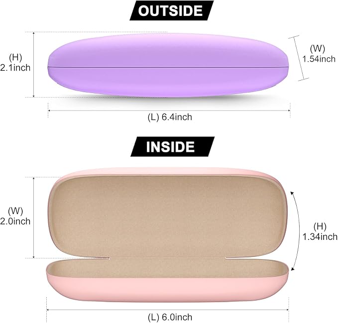 Eyeglasses Case, Hard Shell Protective Case for Glasses, Unisex for Women Men
