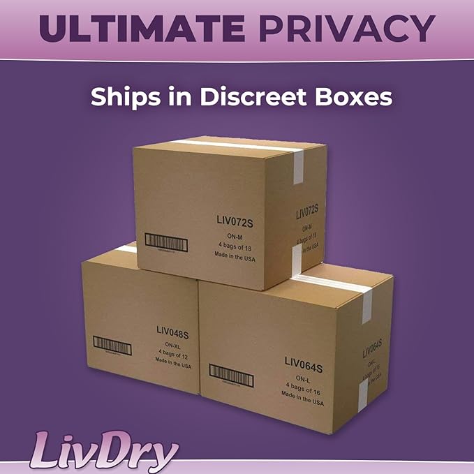 Livdry L Adult Diapers Women Overnight, Ultimate Max Absorbency, All Day or Night Protection, Large (60 Count)