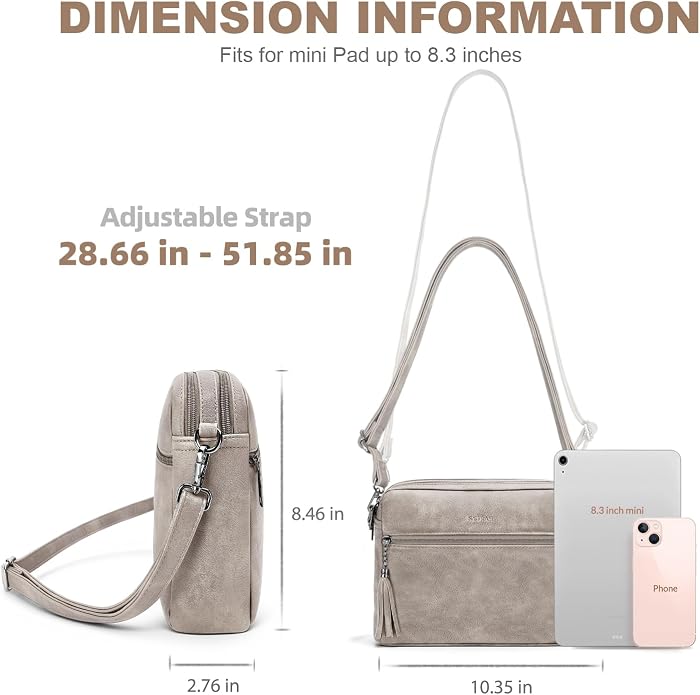 Anti-Theft Crossbody Purse for Women Travel Shoulder Bag