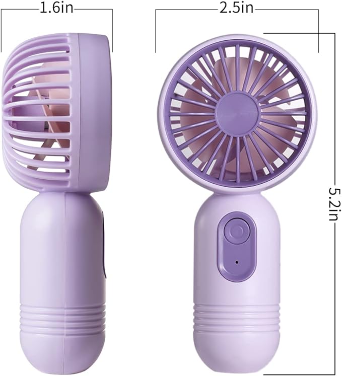 JODNO Mini Portable Fan 3 Pack, Cute Handheld Battery Operated Lightweight Small Personal Fans with 3 Speeds and USB Rechargeable Eyelash Fan for Women Men Office Outdoor Travel Camping