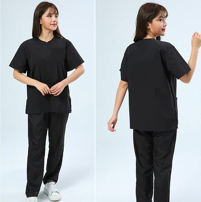 Gliitatu Dog Grooming Smock Barber Jackets for Women Men Professional Pet Groomer Smock Cosmetologist Barber Smock (M)