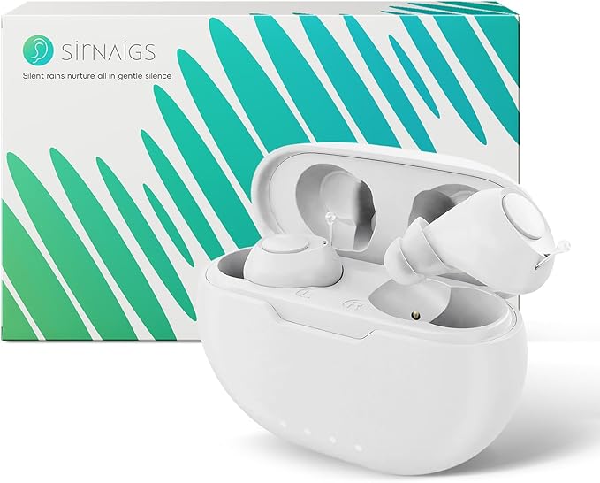OTC Hearing Aids for Seniors Rechargeable - Portable Power for Days, Noise Reduction & Comfort Fit with Magnetic Case for Clear Conversations