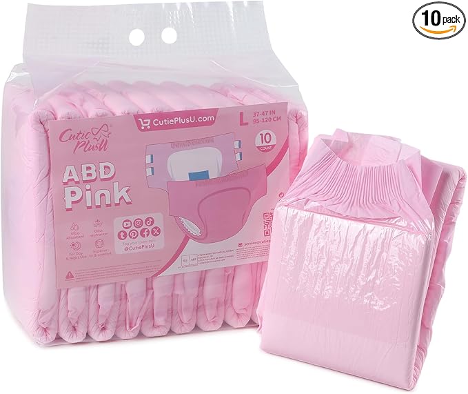 CutiePlusU Diaper 10 Pieces Protective Underwear Pink 36"-46"