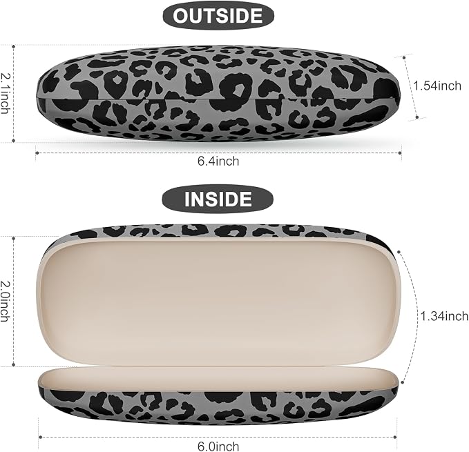 Eyeglasses Case, Portable Hard Shell Protective Case for Glasses, Eyeglass Holder Box for Women with Cleaning Cloth