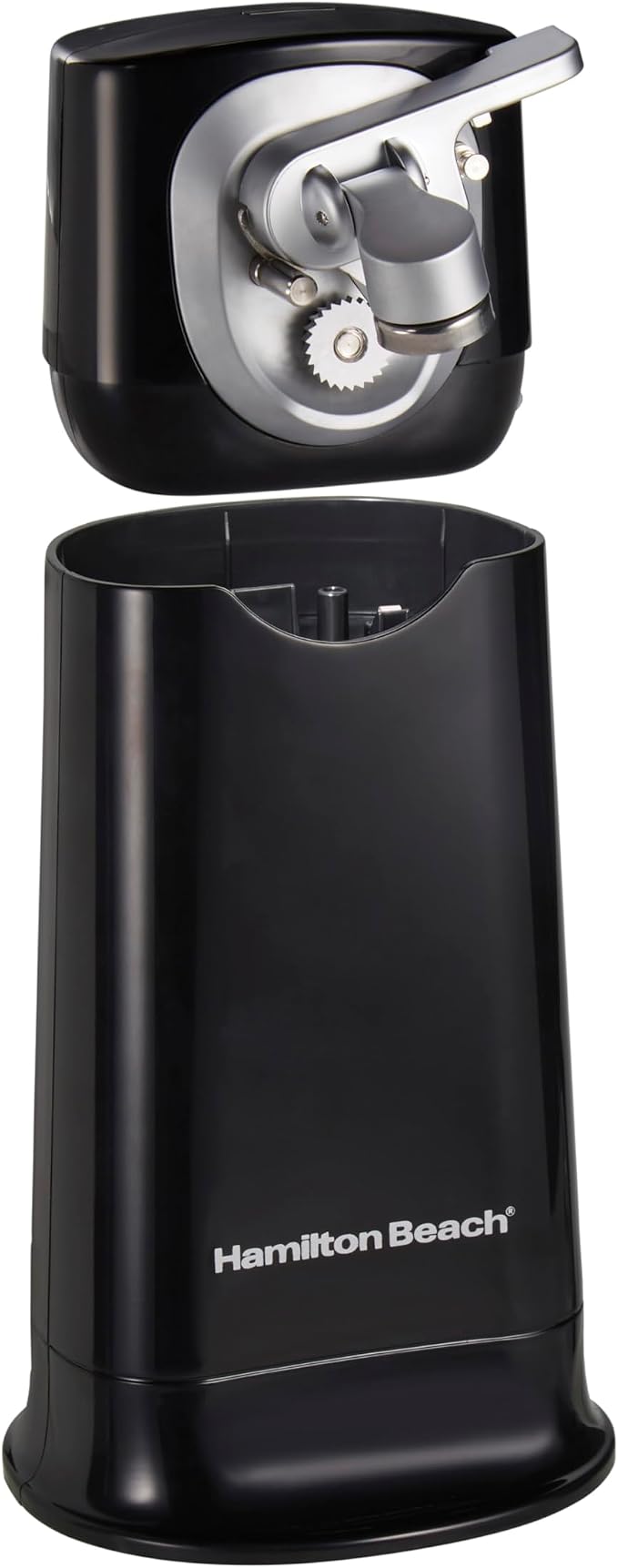 Hamilton Beach FlexCut 2-in-1 Cordless Rechargeable Electric Can Opener | With Removable Automatic Walking Cut Head | Detachable Easy Clean Blade | Opens All Size Cans | Extra Tall | Black | 76611FG