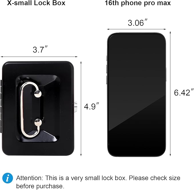 Small Cash Box with Lock and Slot - Jssmst Metal Coin Bank Small Lock Box, Black(SMCB0301N)