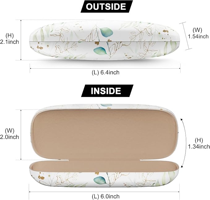 Eyeglasses Case, Hard Shell Protective Case for Glasses, Unisex for Women Men