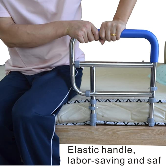 Elderly Assis Adjust Bed Rail Adjustable Stainless Steel Bedside Grab Bar for The Stable and Foldable