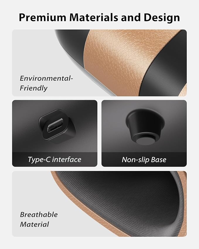 CINCOM Upgraded Hand Massager with Heat and Compression for Arthritis and Carpal Tunnel - Cordless & Rechargeable, Gifts for Women (Black & Gold)
