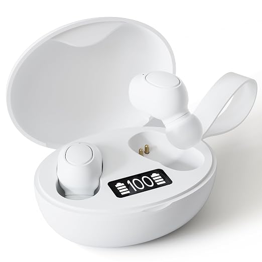 Rechargeable Bluetooth Hearing Aids for Seniors - OTC Digital Hearing Amplifier with 16-Channel AI Noise Cancellation, 8-Level Volume Control, Comfort Fit & 300mAh Battery - Includes Charging Case