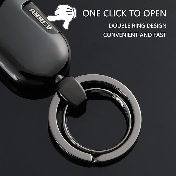Car Keys Keychain, Heavy Duty Keychains,Car Key Fob Accessory For Men and Women,With Elegant Metal Box