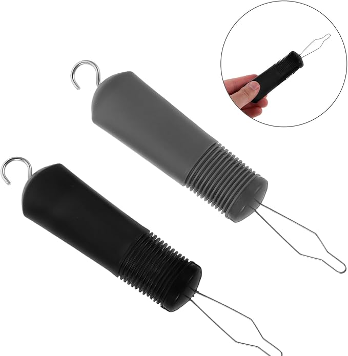 OUNONA Button Hook and Zipper Puller Dressing Aid 2pcs Adaptive Equipment for Seniors Arthritis Disabled One-Handed Button and Zipper Assist Tool for Easy Dressing