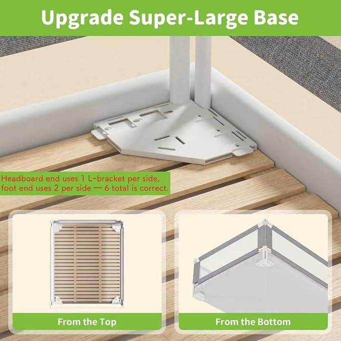 3-Piece Twin Size Bed Rail for Toddlers - Adjustable Baby Bed Rail Guard, Kids Safety Bed Rail for Twin Size Bed (74.8"x74.8"x39"-Grey)
