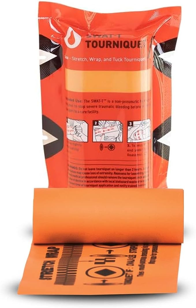 SWAT-T™ Tourniquet Orange by Safeguard Medical, Emergency First Aid Equipment for Massive Hemorrhage Control. Made in The USA
