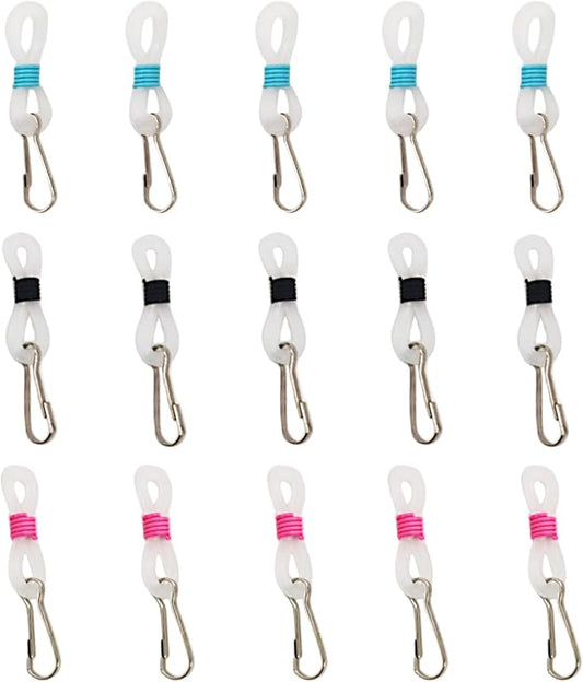 15 Pcs Zipper Holder Upper for Jeans Slipping Stopper Keep up on Pants Hooks Jeans Jean Buttons Clasps to Pants Up Stop Slipping White Clasp and Skirt Hook Silicone Puller Tool
