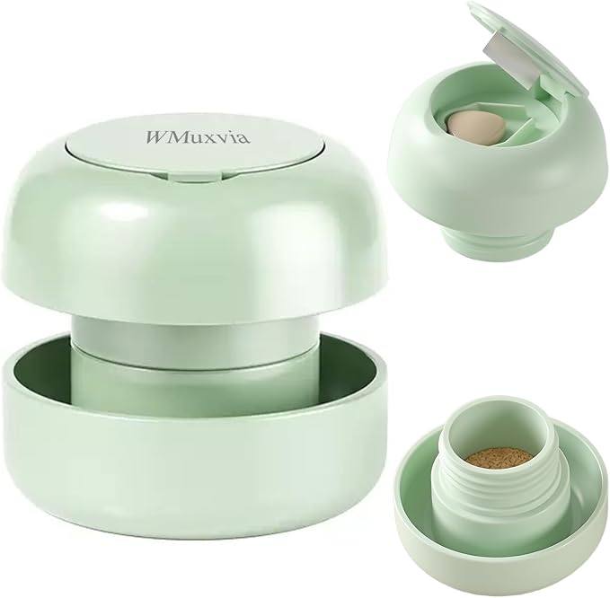Mini Pill Cutter Splitter with Grinding Function, 2-in-1 Portable Pill Grinder for Travel & Pet, Precise Cutting for Pills Vitamins