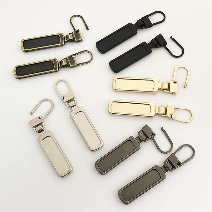 Mizeer Zipper Pull Replacement for Small Holes Zipper, Detachable Zipper Tab Repair for Clothing Jackets Boots