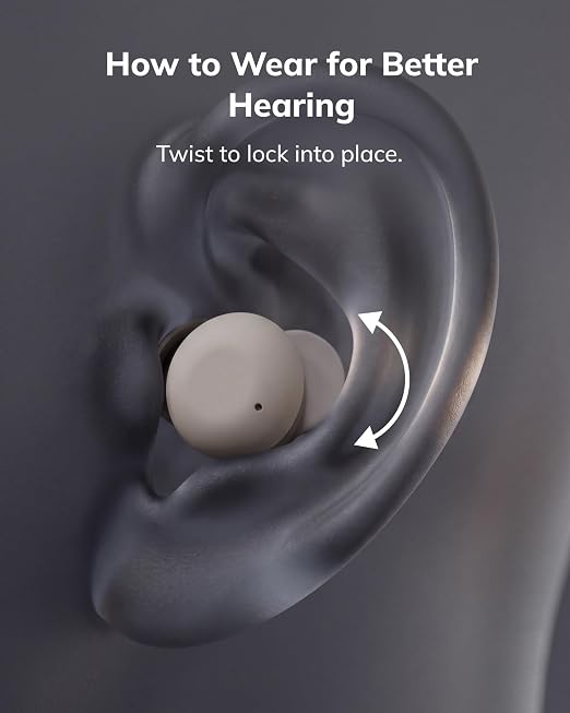 ELEHEAR Delight Bluetooth OTC Hearing Aids for Seniors, Sand White | Bluetooth 5.3, AI Noise Cancellation & App Control, Superior Sound Quality, Comfortable & Discreet Design for Adults