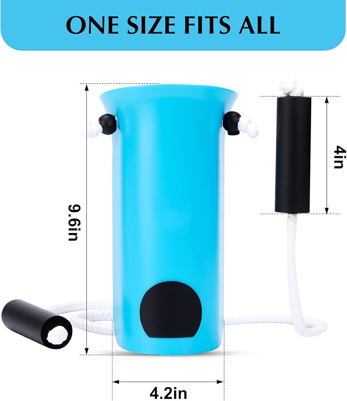 CAidRE Sock Aid - Wide 3.93" Sock Aid with Foam Handles, Sock Aide Device for Elderly, Sock Helper Easy On Easy Off for Regular Socks, Blue