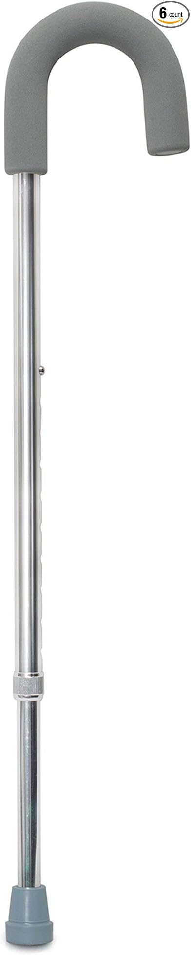 McKesson Aluminum Round Handle Cane 28.75" to 37.75" H