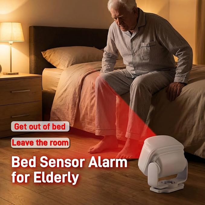 HENDUN Motion Sensor Doorbell , Bed Alarms for Elderly Dementia Patients , Door Chime for Business,Entry Alert Store Welcome Buzzer Monitor , Fall Detection Alarm for Seniors , Caregiver Reminder