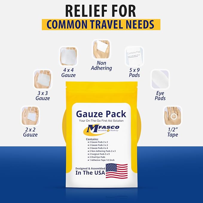 MFASCO First Aid Kit Refill Supplies Gauze Pack Refill