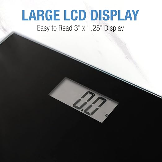 DMI Talking Digital Bathroom Scale for Body Weight, 440 lb. Weight Capacity, Clinically Accurate Measurements, Heavy Duty Sleek Tempered Glass Body Weight Scale, Black, Case of 6
