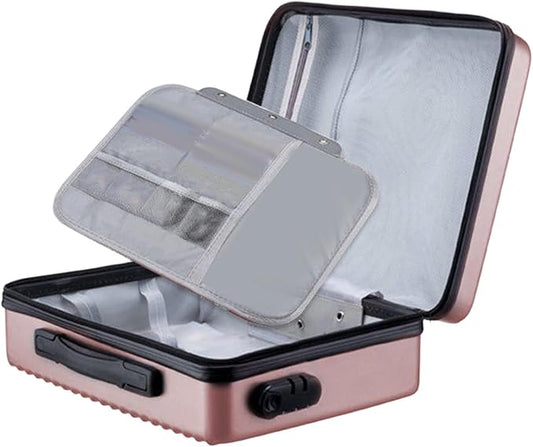 Fireproof Document Box Secure Storage Waterproof Briefcase files Organizer Bag Hard Container Case for Contracts Outdoor, Rose Gold