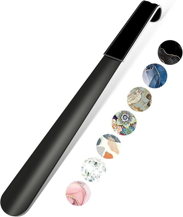 16.5 Inch Long Handle Shoe Horn for Seniors Men Women Kids, Metal Shoe Horns for Boots
