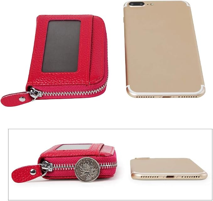 Women's RFID Blocking 12 Slots Credit Card Holder Leather Accordion Wallet