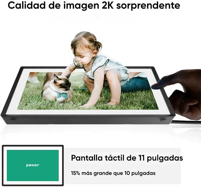 Pexar by Lexar WiFi Digital Picture Frame 11″ | Yahoo Tech Best Tested Frame 2026 | 2K Resolution Ultimate Clarity, Anti-Glare Touch Stunning Screen for Gifting, Share Photos/Videos via APP
