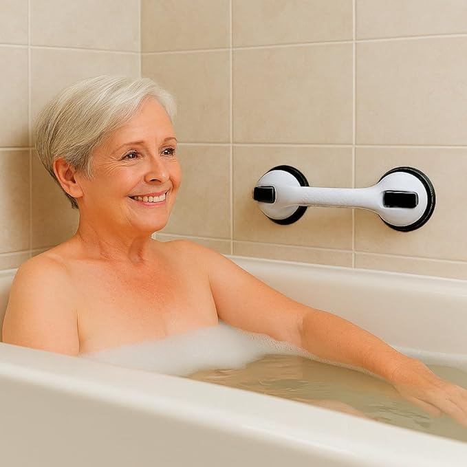 2 Pack Grab Bars for Bathtubs and Showers, Shower Handles for Elderly Seniors bar Bars Safety Elderly Suction 500 lbs Cup and Walls bathtubs Handicap He