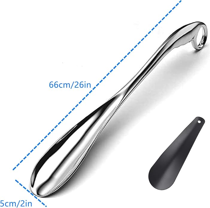 Shoe Horn Long Handle for Men Women Extra Long Handled Metal Wide Shoehorn for Seniors Solid Sturdy Durable Shoe Spoon Helper