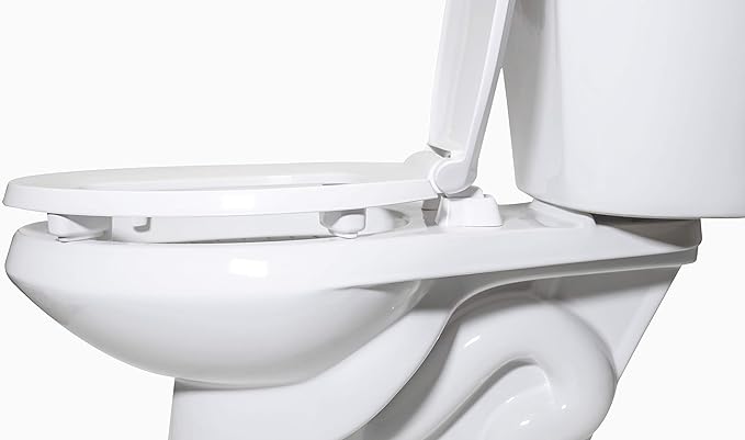 Centoco 4 Pack - 2 inch Raised Toilet Seat for Seniors, Elongated, Closed Front with Cover, Plastic, Made in the USA, HL800STS-001, White | Plastic, HL800STS-001