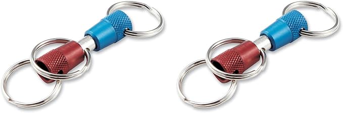 Lucky Line 3-Way Pull Apart Keychain, Blue and Red, 1 Pack (71701) (2-(Pack))